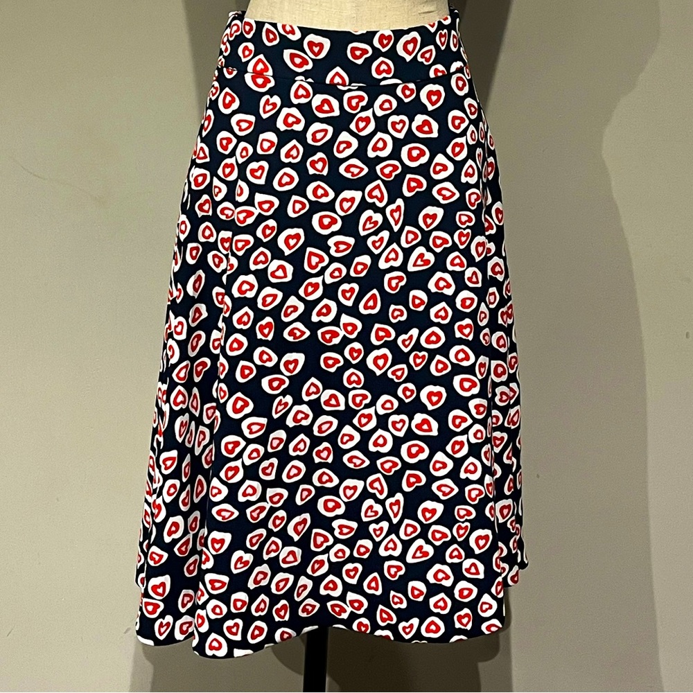 J.Crew Navy Heart Skirt